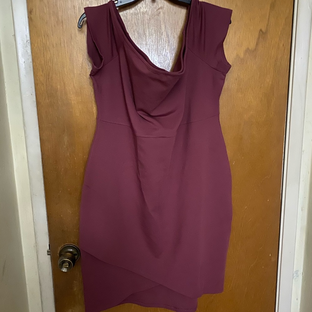 Off the shoulder mauve dress